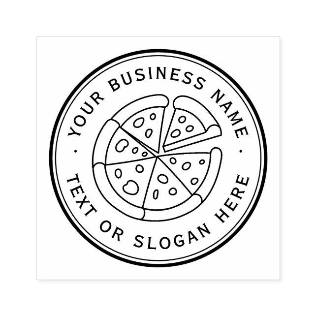 Tampons Encreurs pizza Custom Business Logo Large (Impression)