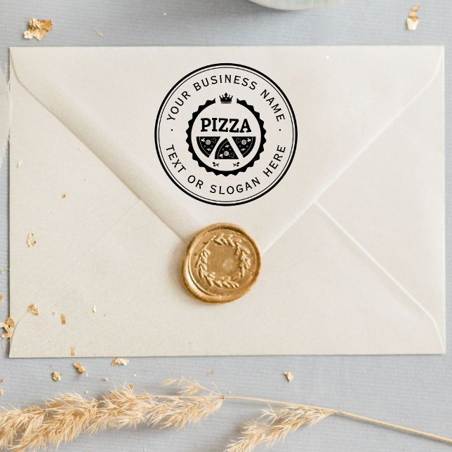 Tampons Encreurs PIZZA Logo d'entreprise personnalisé Grand (Créateur téléchargé)
