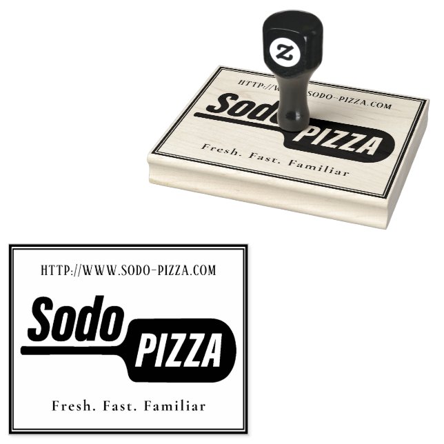 Tampons Encreurs Pizza Sodo LOGO personnalisée (Tamponné)