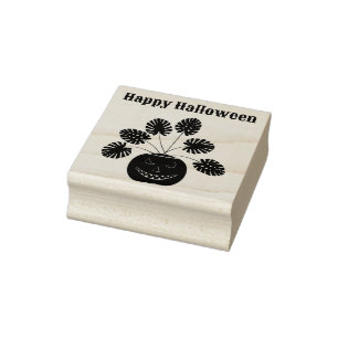 Tampons Encreurs Plante Halloween Monstera en Citrouille personnali