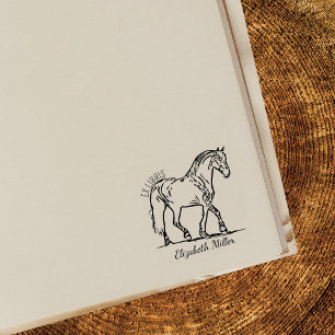 Tampons Encreurs Plaque de caisse élégante pour chevaux