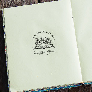 Tampons Encreurs Plaque de script moderne, Livre de fleurs sauvages