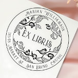 Tampons Encreurs Plaque d'enregistrement de l'Ex Libris Déco person<br><div class="desc">Ajoutez une touche de personnalisation et d'élégance à vos livres grâce à ce tampon en caoutchouc de bibliothèque Ex Libris personnalisé. Doté d'un design de cercle floral magnifiquement détaillé, ce timbre vous permet d'imprimer votre nom et votre adresse, ce qui le rend parfait pour marquer vos livres bien-aimés. Idéal pour...</div>