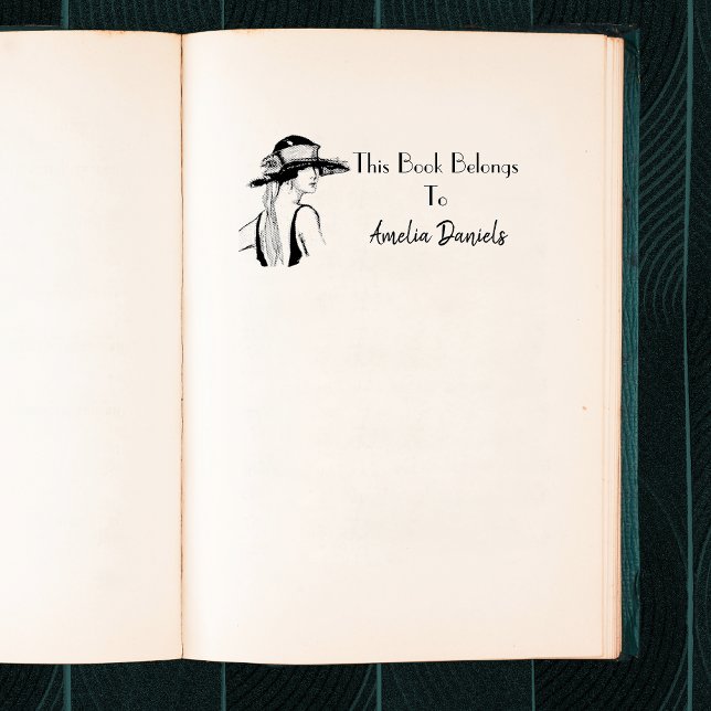 Tampons Encreurs Plaque d'enregistrement Flapper Girl Monogram 1920 (Créateur téléchargé)