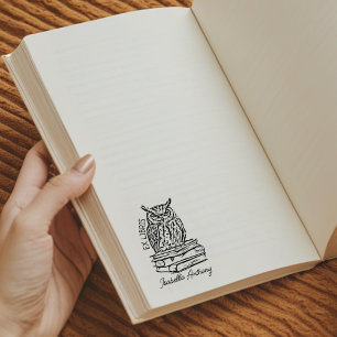 Tampons Encreurs Plaque d'enregistrement moderne Ex Libris Owl