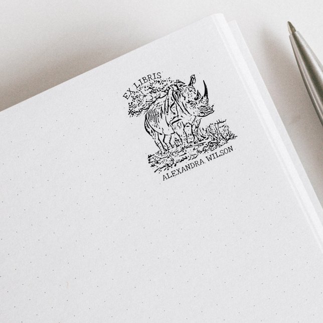 Tampons Encreurs Plaque d'enregistrement personnalisée des Rhinocer (Créateur téléchargé)