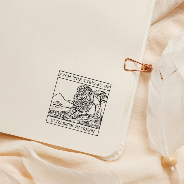 Tampons Encreurs Plaque Lion personnalisée (Créateur téléchargé)