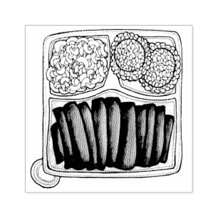 Tampons Encreurs Plate de cuisine hawaïenne Déjeuner Riz Macaroni S