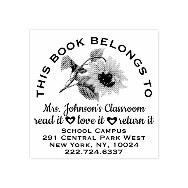 Tampons Encreurs Plate-forme de l'enseignant Étiquette Sunflower No (Impression)