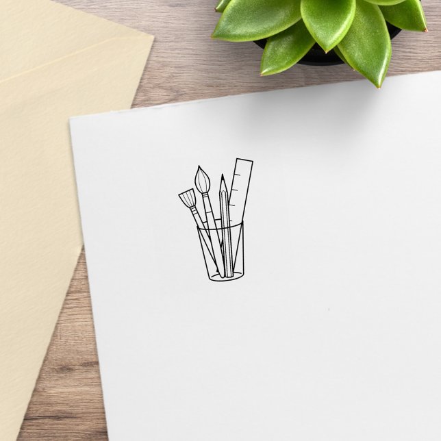 Tampons Encreurs Pochoir à pinceau Règle Artisanat Fournitures 2 (Créateur téléchargé)