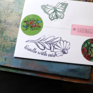 Tampons Encreurs Poignée avec soin aux yeux noirs Susan fleur margu