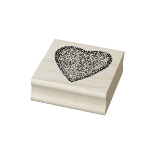 Tampons Encreurs Pointillisme Timbres En Caoutchouc Coeur