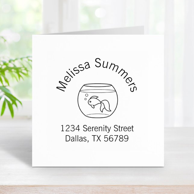 Tampons Encreurs Poisson d'or dans une arche de bol de poisson (Créateur téléchargé)