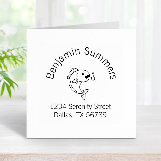 Tampons Encreurs Poisson et pêche Hoche Arch Adresse (Créateur téléchargé)