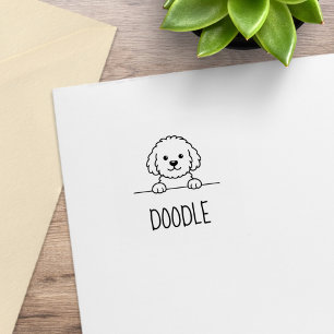 Tampons Encreurs Poodle Mix Chien Doodle Animal de compagnie Nom pe