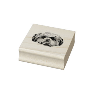 Tampons Encreurs Pop Art Shih Tzu Amoureux de les chiens