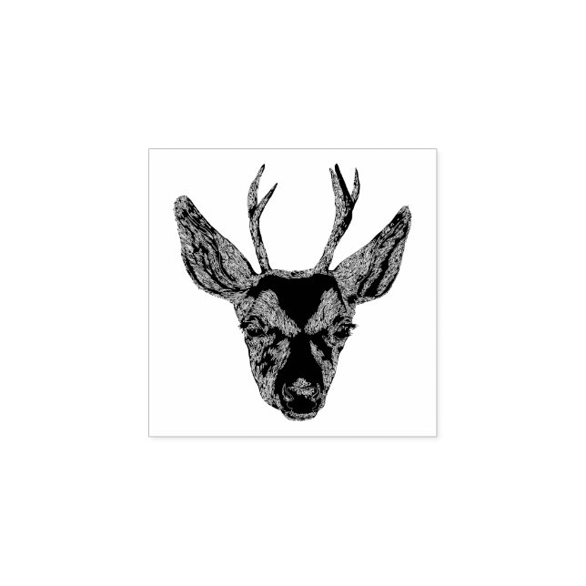 Tampons Encreurs Portrait de cerf boho (Impression)