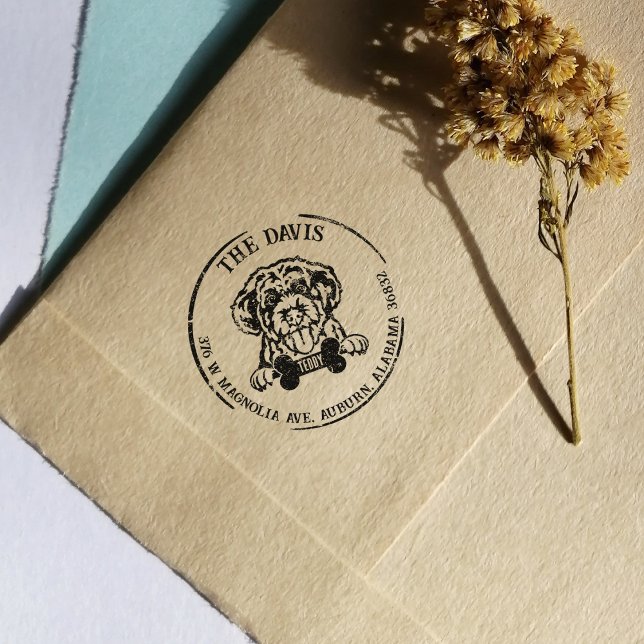 Tampons Encreurs Portugal Waterdog Custom Family Return Adresse (Créateur téléchargé)