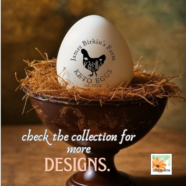 Tampons Encreurs poulailler de ferme-campagne KETO EGS MODIFIABLES (Créateur téléchargé)