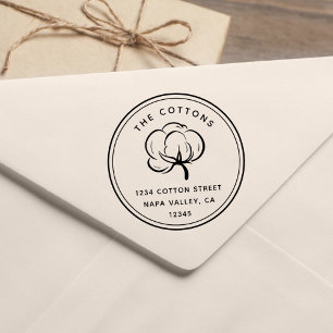 Tampons Encreurs Poupée de coton floral Adresse de retour