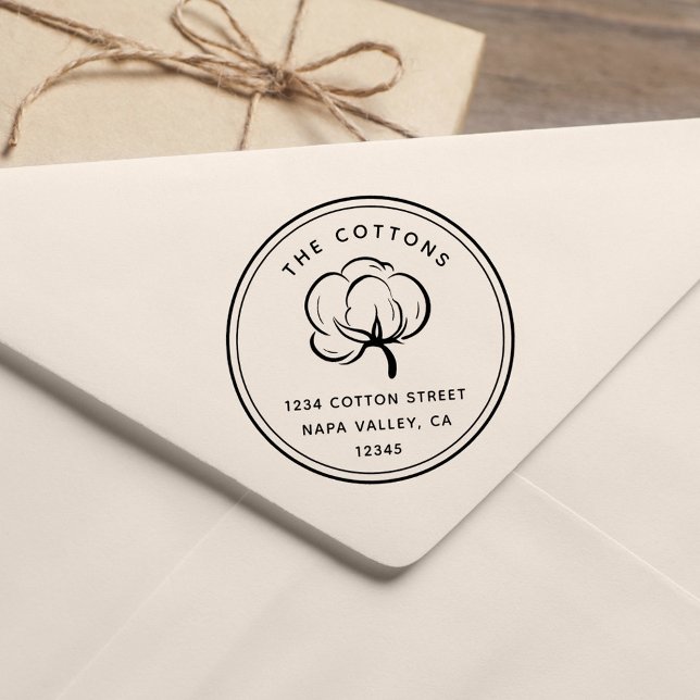 Tampons Encreurs Poupée de coton floral | Adresse de retour (Créateur téléchargé)