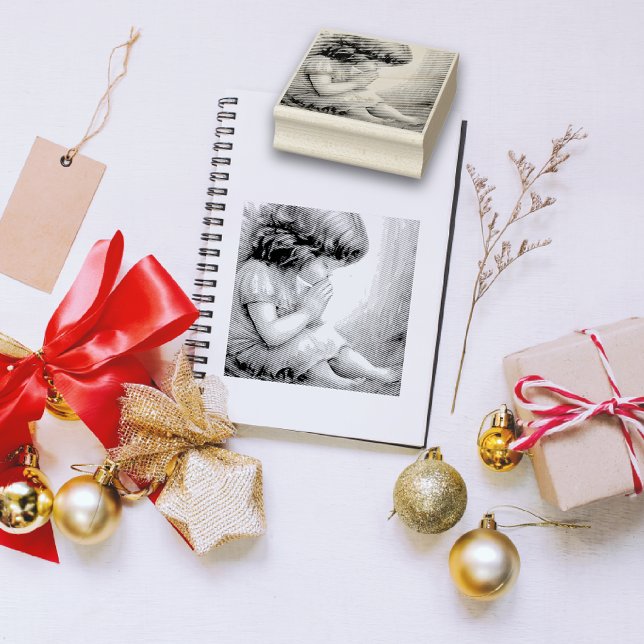 Tampons Encreurs Prier Petite fille Angel Radiant Halo Lumière (Créateur téléchargé)