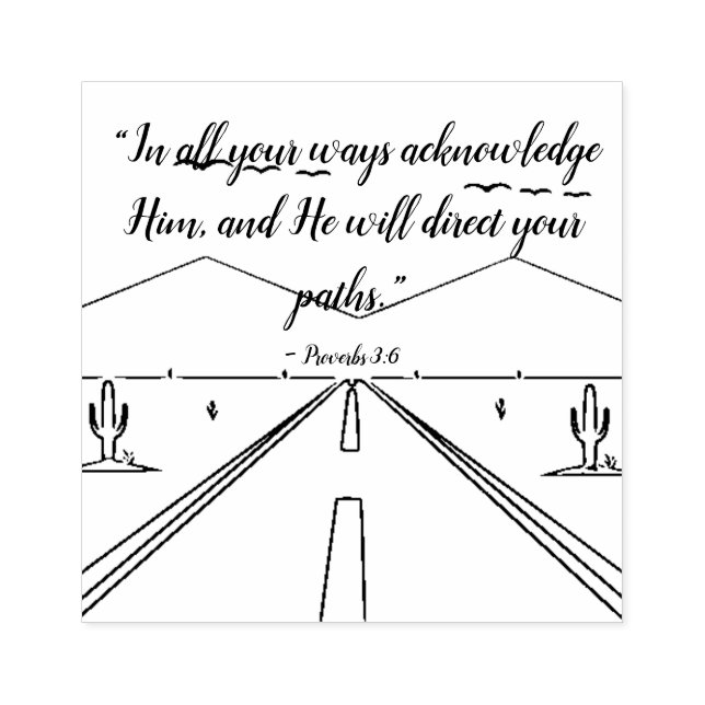 Tampons Encreurs Promesse de Dieu pour votre besoin - Proverbes 3:6 (Impression)