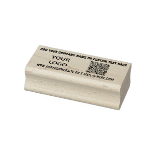 Tampons Encreurs QR Code Info Logo Nom Site Web Timbre en caoutchou
