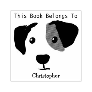 Tampons Encreurs Quizzical Happy Dog Ce Livre Appartient À