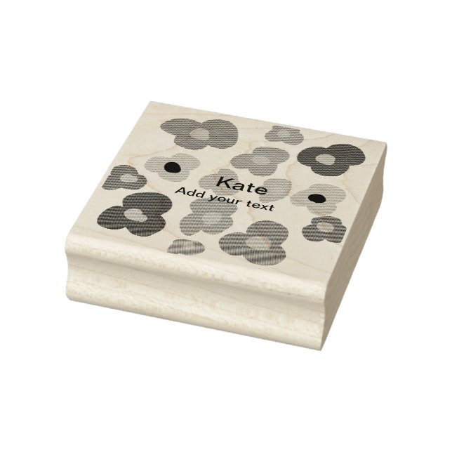 Tampons Encreurs Rainbow flower pride amour ajouter nom texte lqbtq (Tampon)