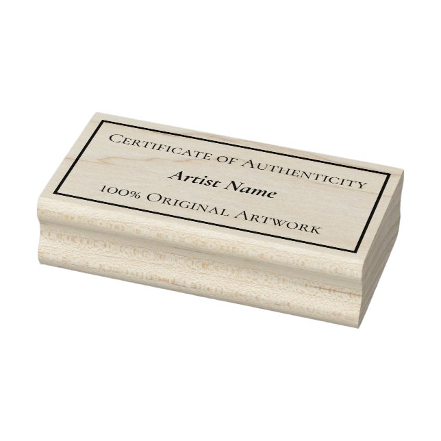 Tampons Encreurs Rectangle de certificat d'authenticité personnalis (Tampon)
