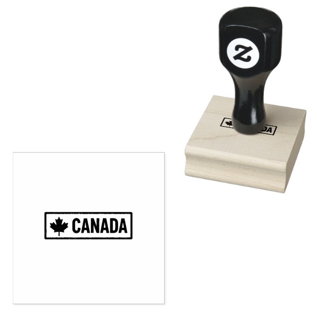 Tampons Encreurs Rectangular Styling Canada Logo Printed Jet Black  (Tamponné)