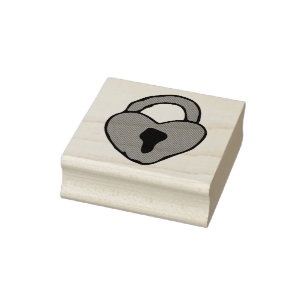 Tampons Encreurs Red Valentines Doodle Heart Lock Dessin Heart Art