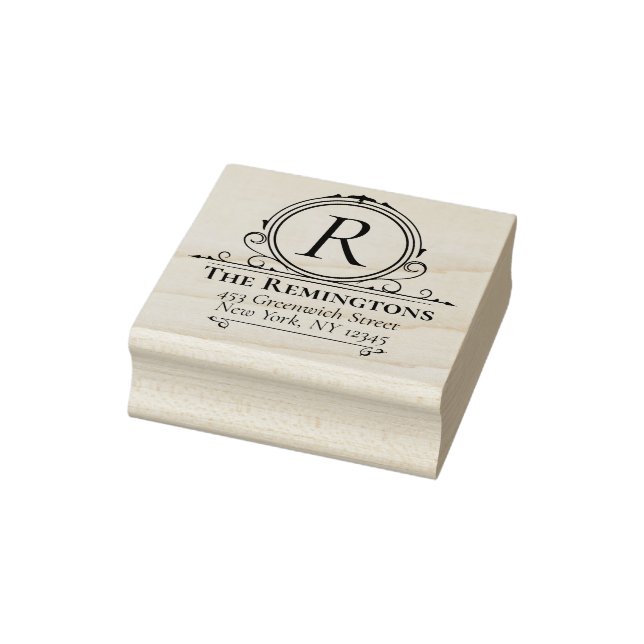 Tampons Encreurs Regal Monogram Classic Elegant Rich Adresse de ret (Tampon)