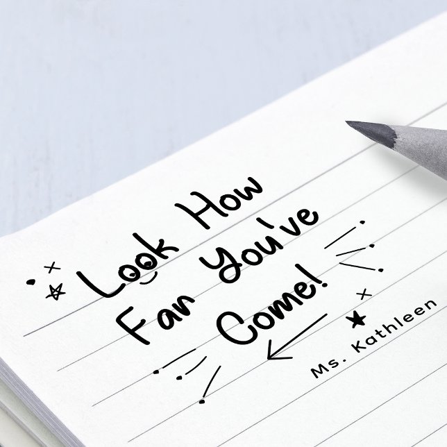 Tampons Encreurs Regard d'encouragement Comme vous avez progressé P (Encouragement Look How Far You've Come Teacher Rubber Stamp)