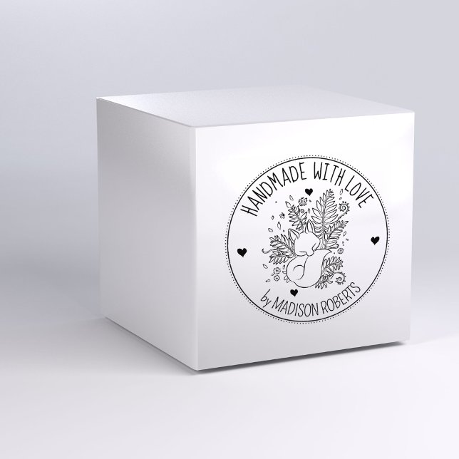 Tampons Encreurs Renard Botanique, Personnalisé À La Main Avec Amou (Créateur téléchargé)