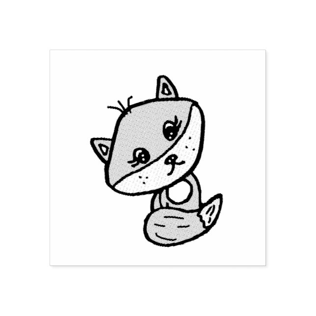 Tampons Encreurs Renard fantaisiste mignon (Impression)
