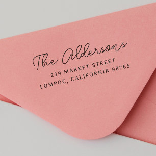 Tampons Encreurs Retour Adresse écriture moderne Nom de famille