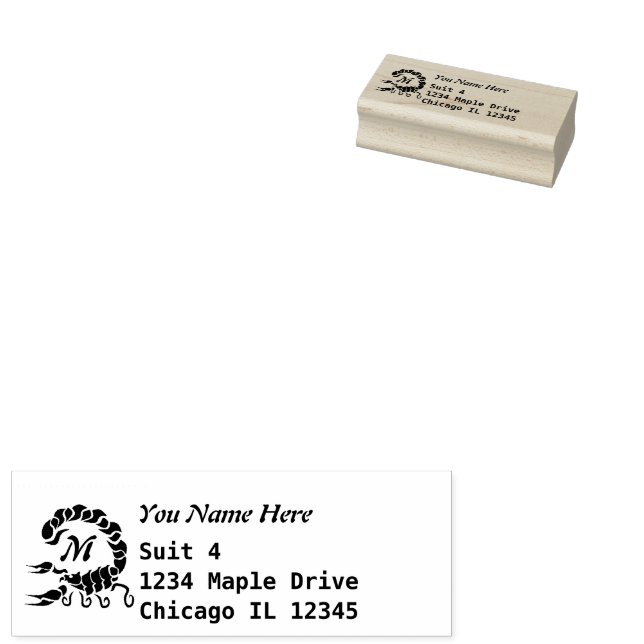 Tampons Encreurs Retour du monogramme triangulaire noir (Tamponné)