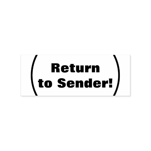 Tampons Encreurs "Retourner à l'expéditeur !" + Lignes courbes (Impression)