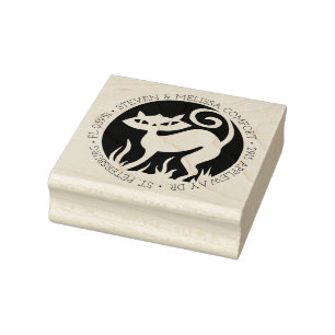 Tampons Encreurs Retro Kitty Adresse de retour Art Timbre
