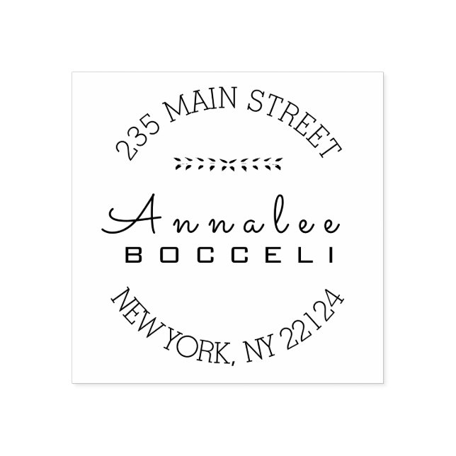 Tampons Encreurs Return Address Modern Professional Nature MOtif (Impression)