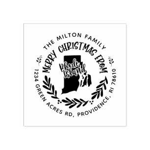 Tampons Encreurs rhode rustique île joyeux noël adresse de retour