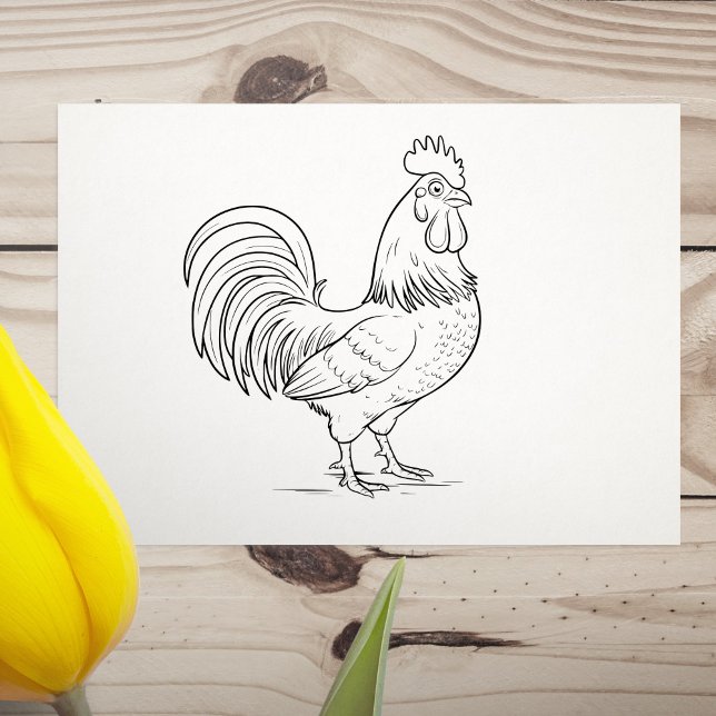 Tampons Encreurs Rooster (Rooster Rubber Stamp)