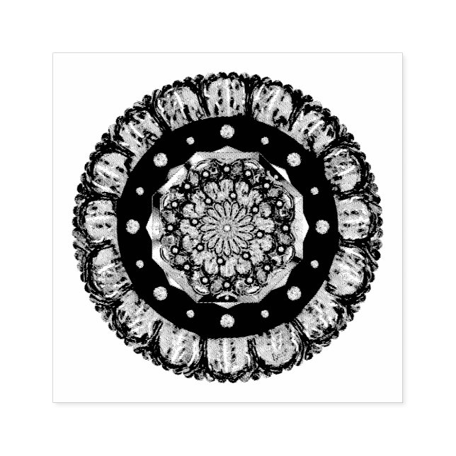 Tampons Encreurs Rosace rouge cardinale et flocon de neige (Impression)