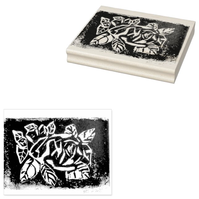 Tampons Encreurs Rose Linocut (Tamponné)