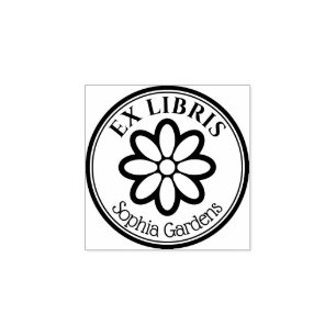 Tampons Encreurs Round Ex Libris - 6 Fleur Pétale