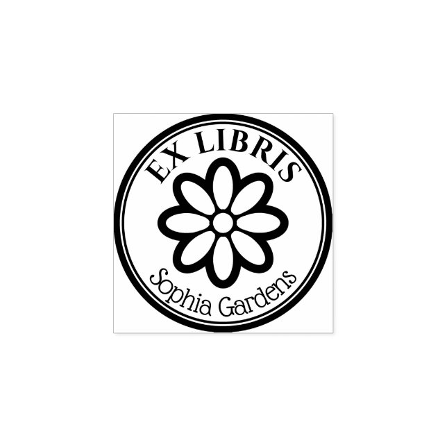 Tampons Encreurs Round Ex Libris - 6 Fleur Pétale (Impression)
