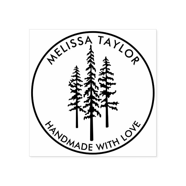 Tampons Encreurs Rustic Créez votre propre arbre à pin Nom de famil (Impression)