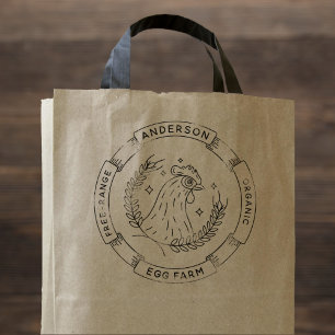 Tampons Encreurs Rustic Egg   Chicken & Wheat Business Logo